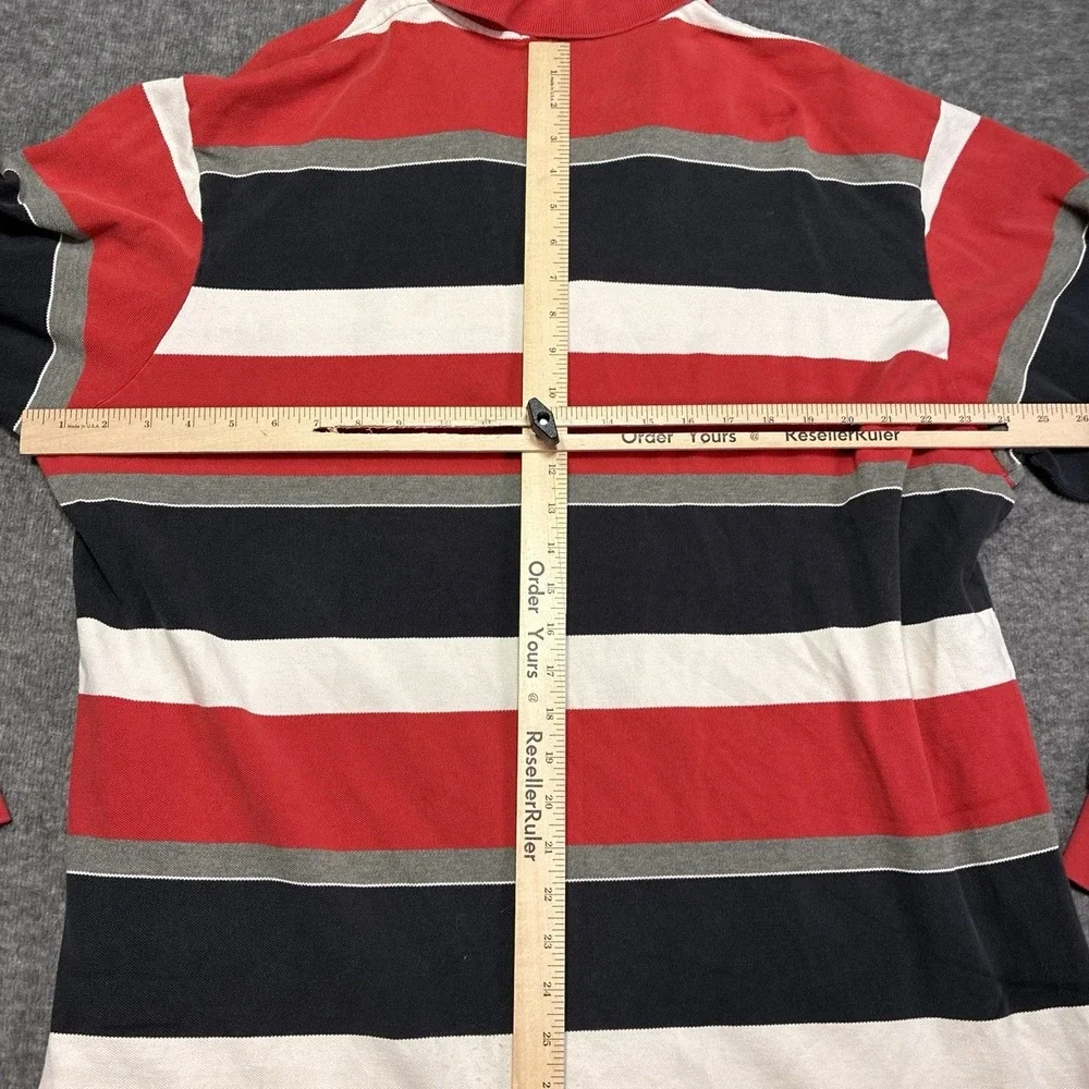 Vtg Polo Ralph Lauren Mens Sz 2XL Long Sleeve Polo Multicolor 100%‎ Cotton 80s